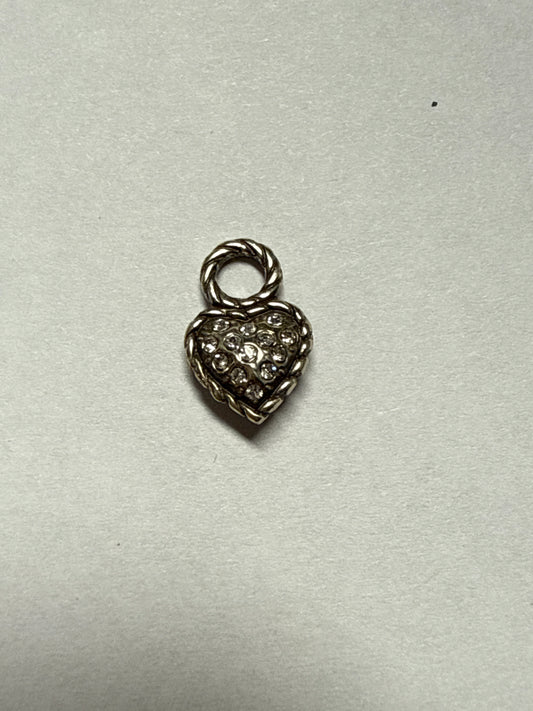 SIL/STN MINI HEART CHARM