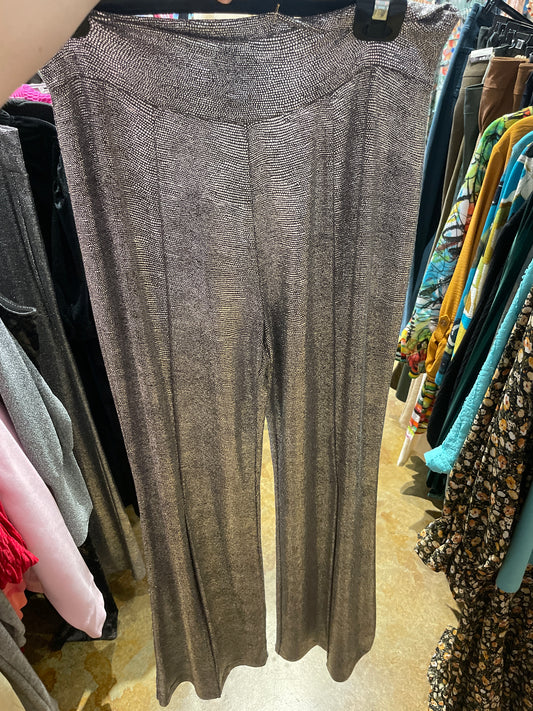 Shimmer Stretch Knit Kick-front Pull On Pant