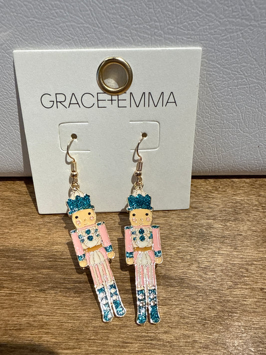 Pastel nutcracker earrings