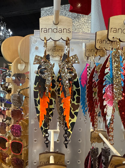 Feather detailed earrings