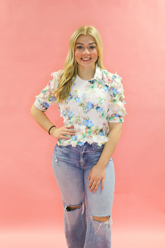 Alice Floral Rhinestone Dress