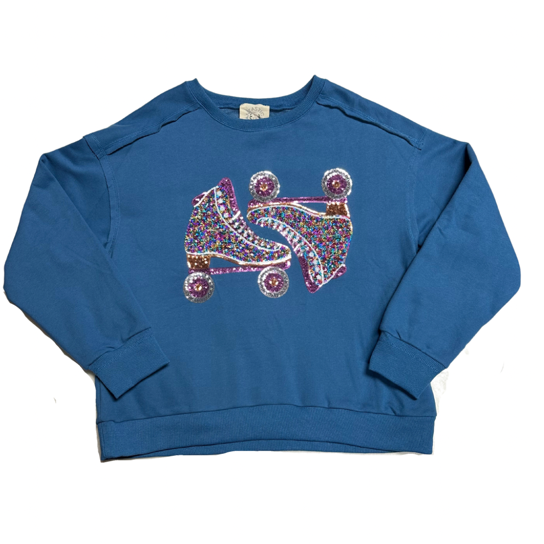 Sequin Skate Blue Sweatshirt