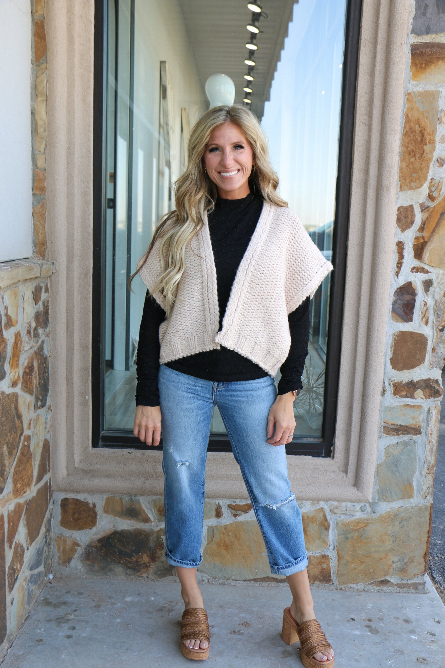 Sand cardigan gilet
