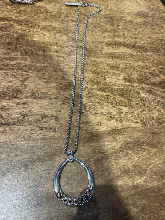 INTERLOK BRAID DROP NECKLACE