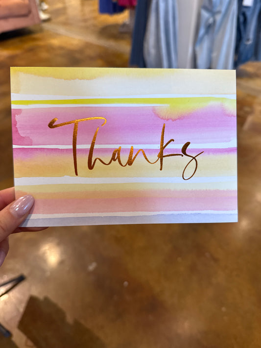 Colorful thanks card