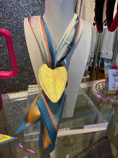 Feather scarf necklace