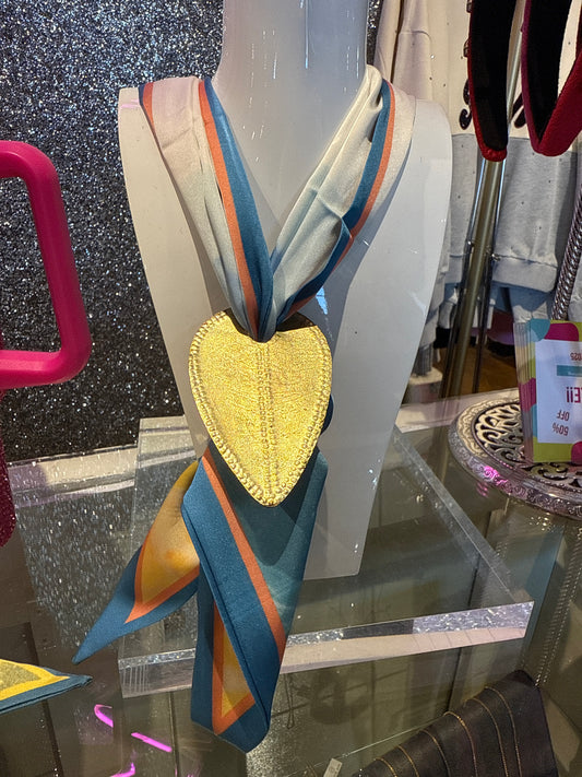 Feather scarf necklace