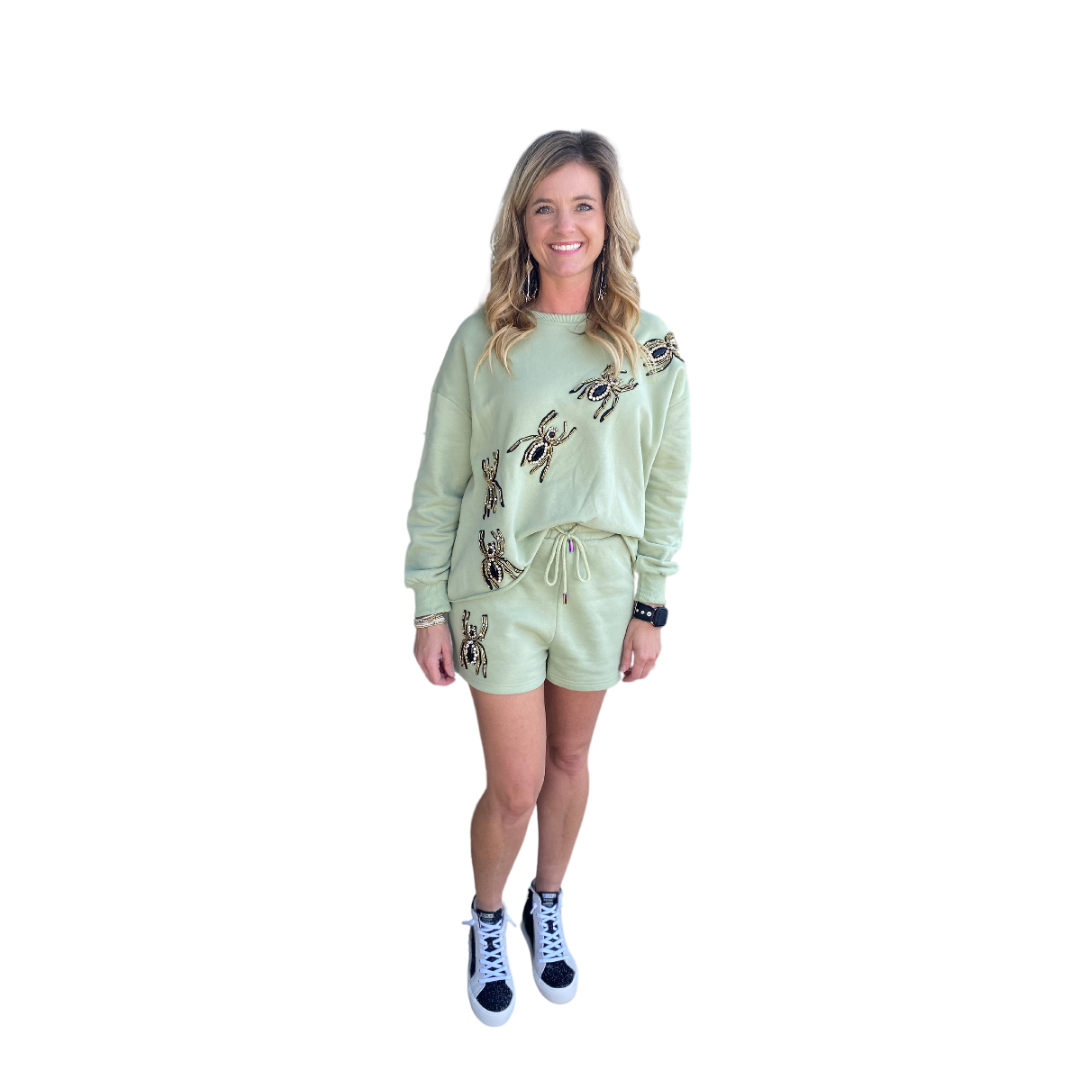 GREEN SPIDER SWEATSHIRT