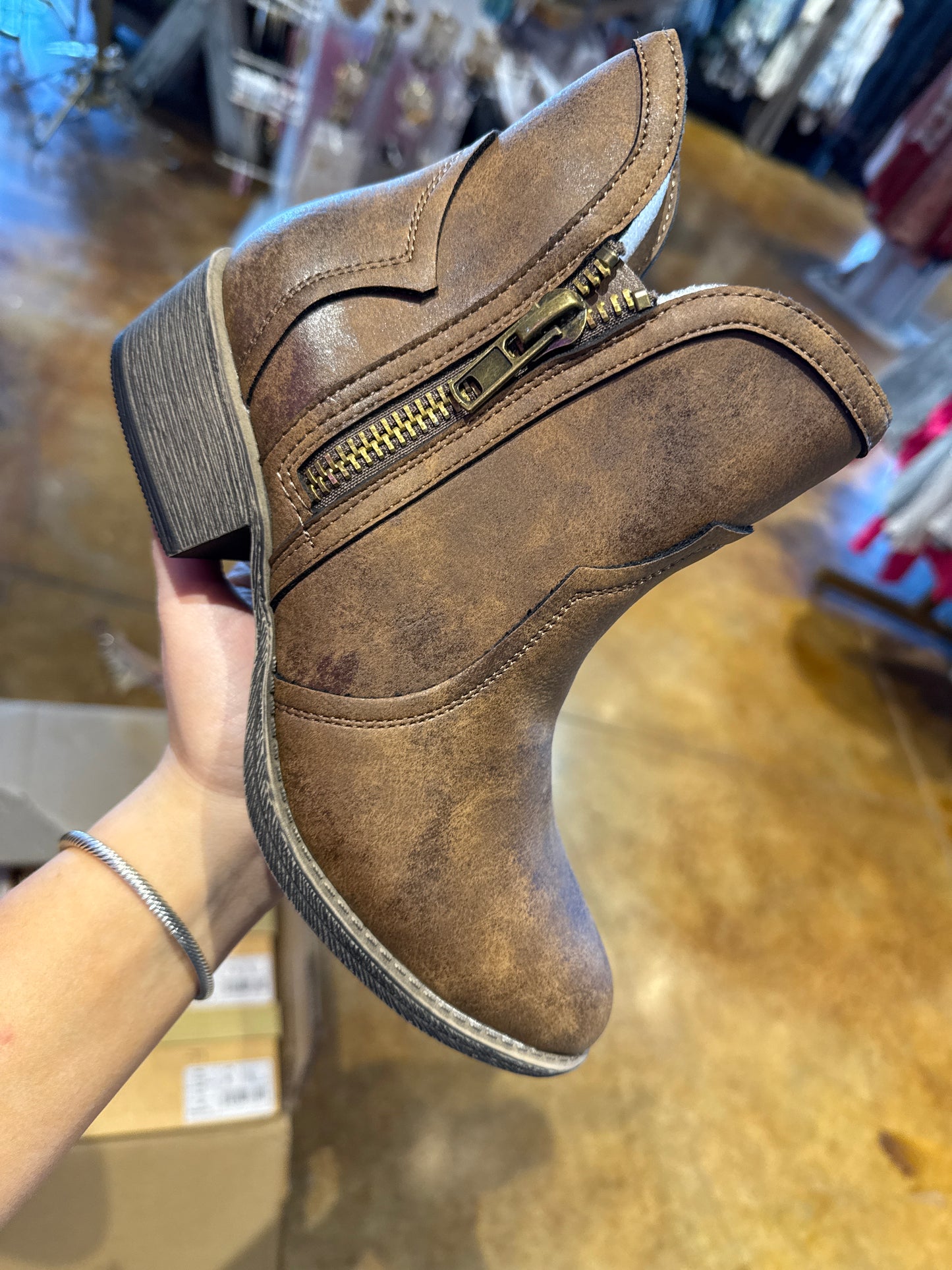 brown booties
