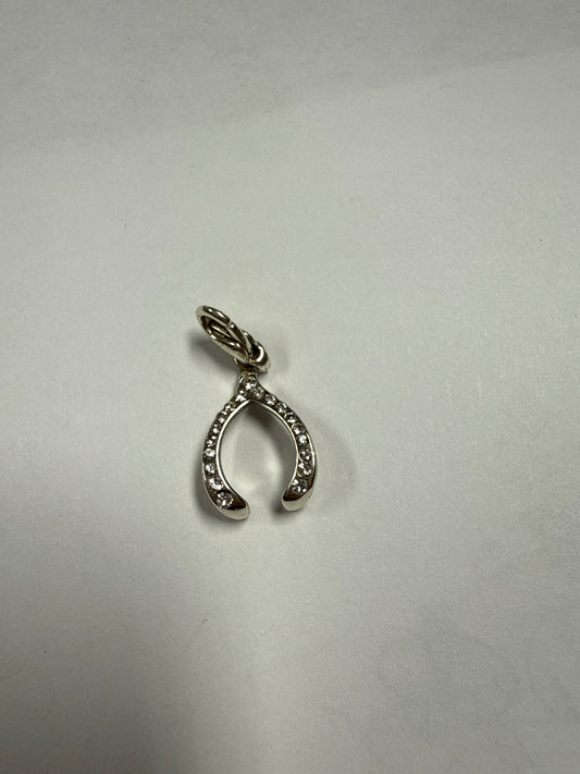 SIL/STN WISHBONE SNAP CHARM