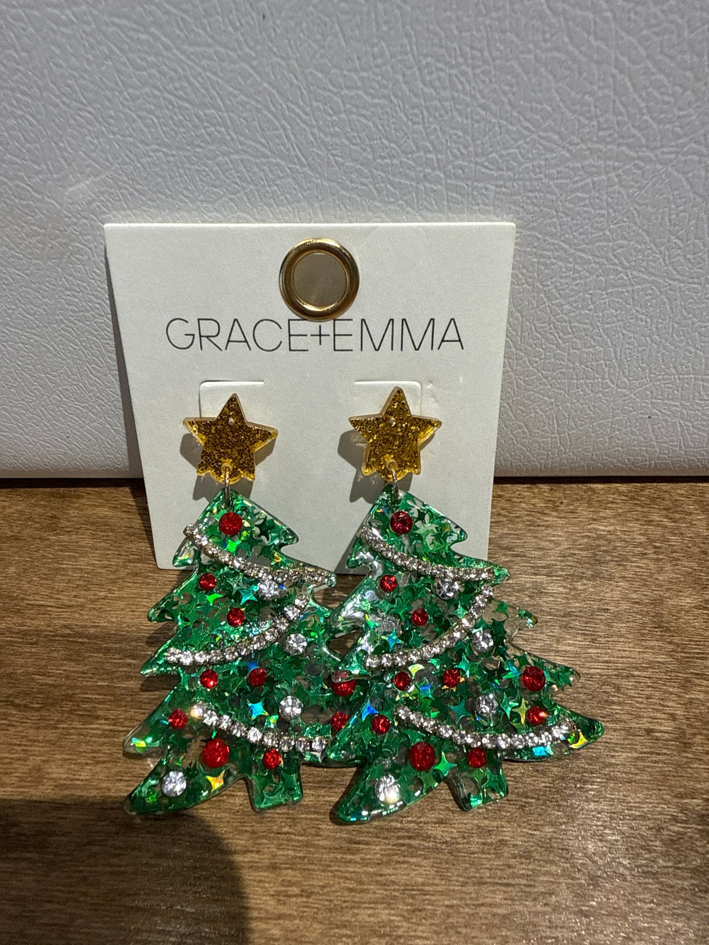 Christmas tree earrings