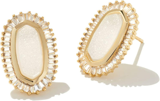BAGUETTE ELLIE DRUSY STUD EARR
