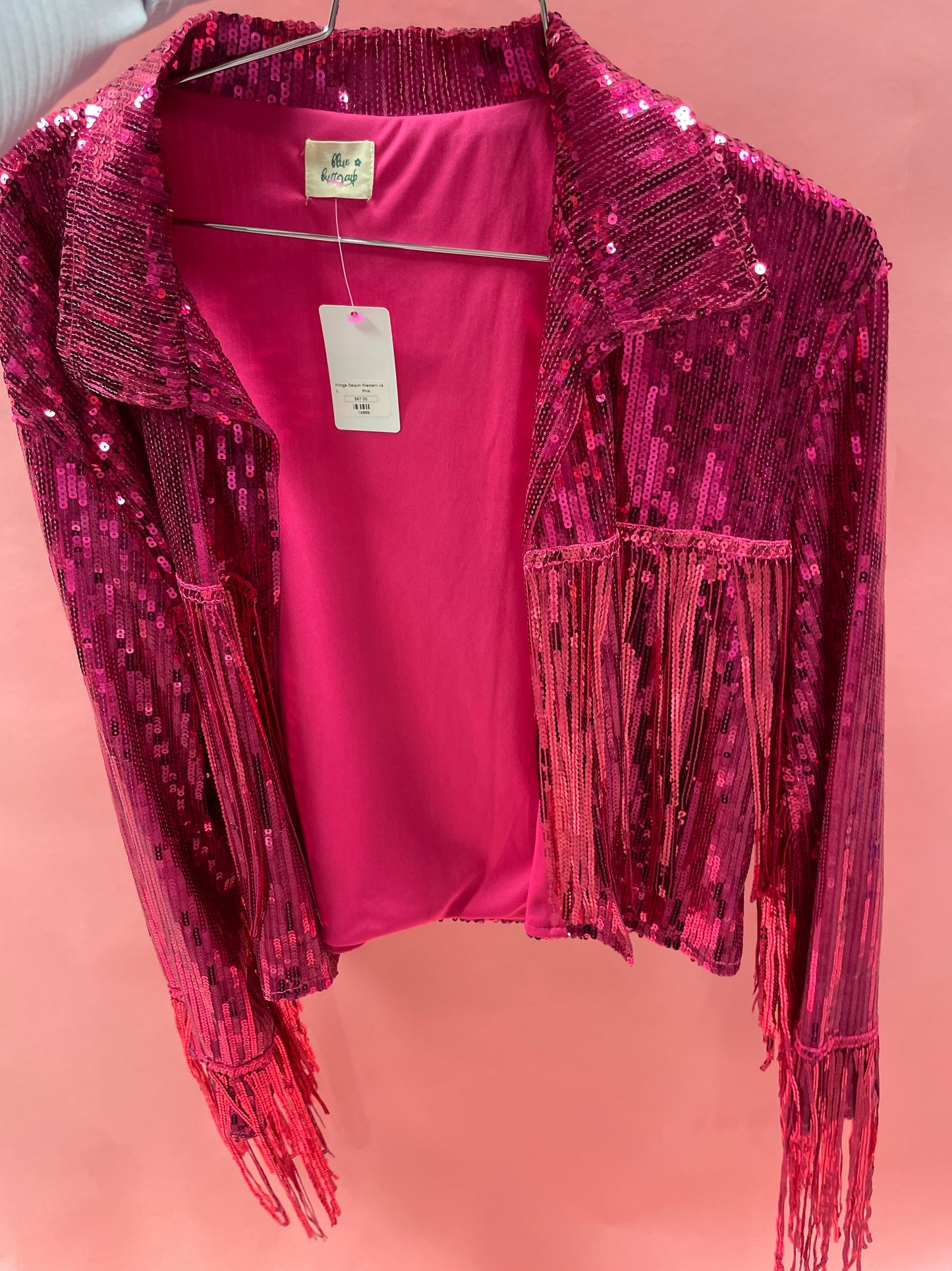 fringe sequin western jacket