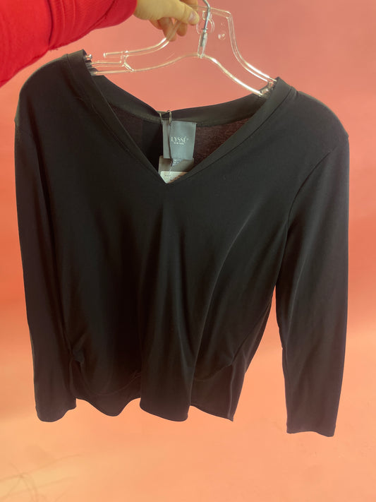 V-NECK TOP/BLACK