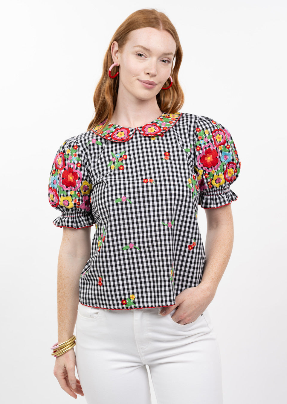 gingham garden top