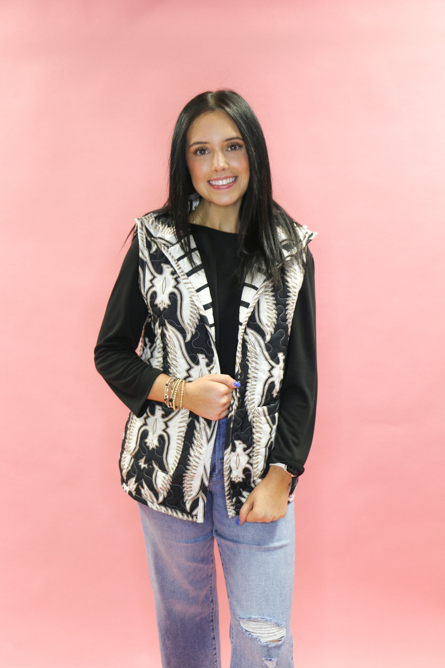 Chase Firebird Black Quilted Ruby Vest