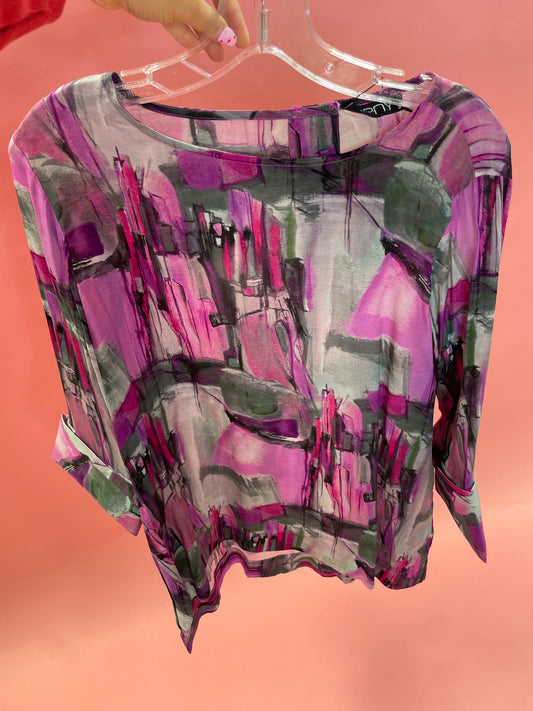 PUPLE/GREY FIT & FLARE TUNIC