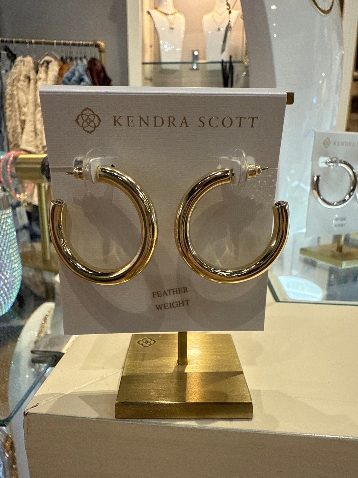collet hoop earring