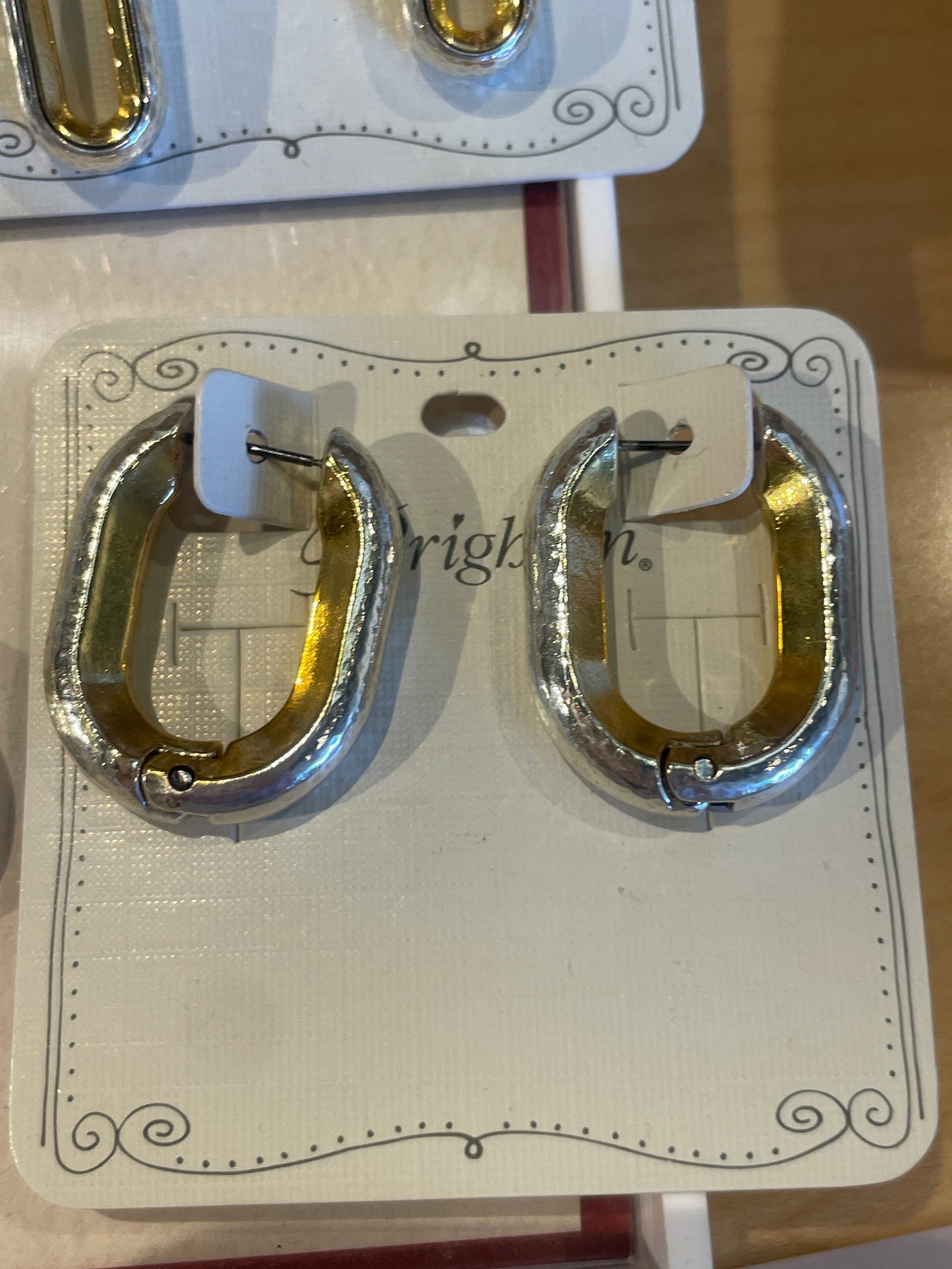 GOLD AND SLIVER HINDGE HOOPS