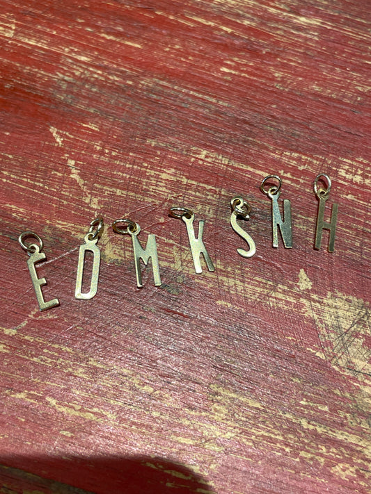 Letter gold charms