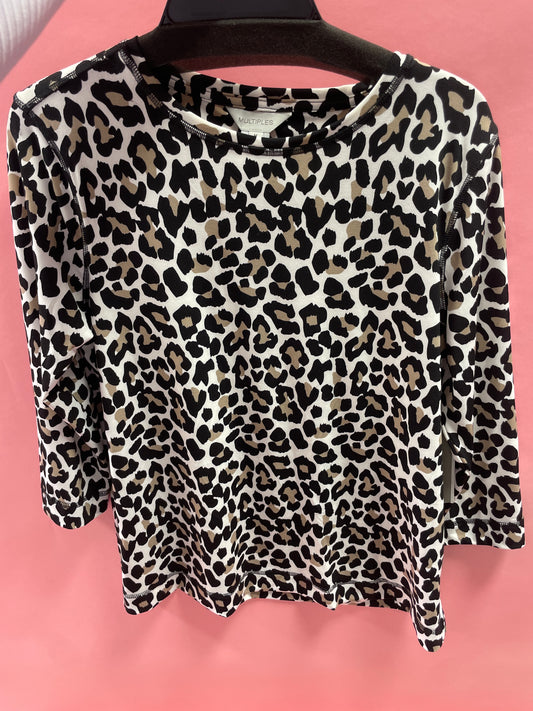 3/4 Slv Scoop Nk Top( Multi)