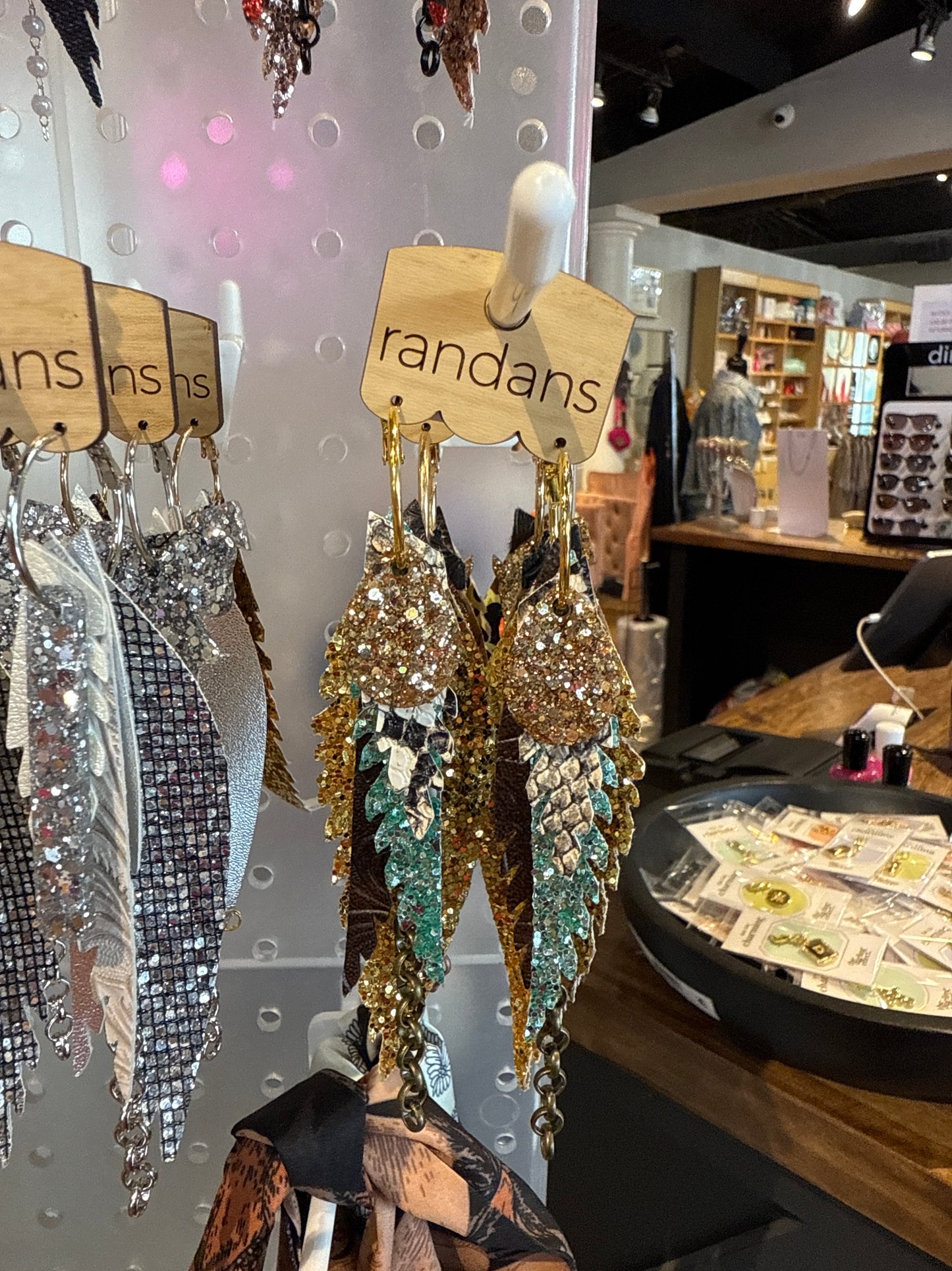 Feather detailed earrings