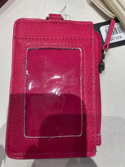 Bright Pink Dolly Small Card Wallet W/ Keyring