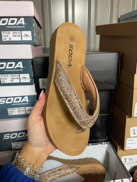 GOLD SHIMMER FLIPFLOP