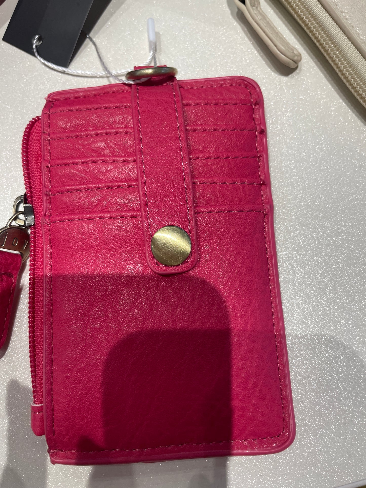 Bright Pink Dolly Small Card Wallet W/ Keyring
