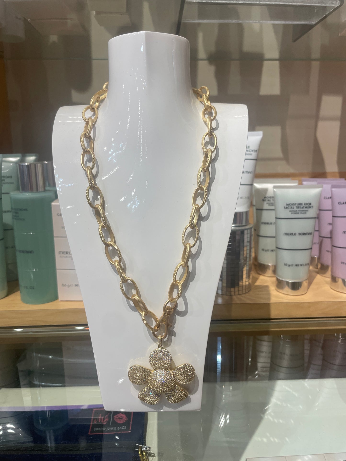 Wildflower On Etched Chain