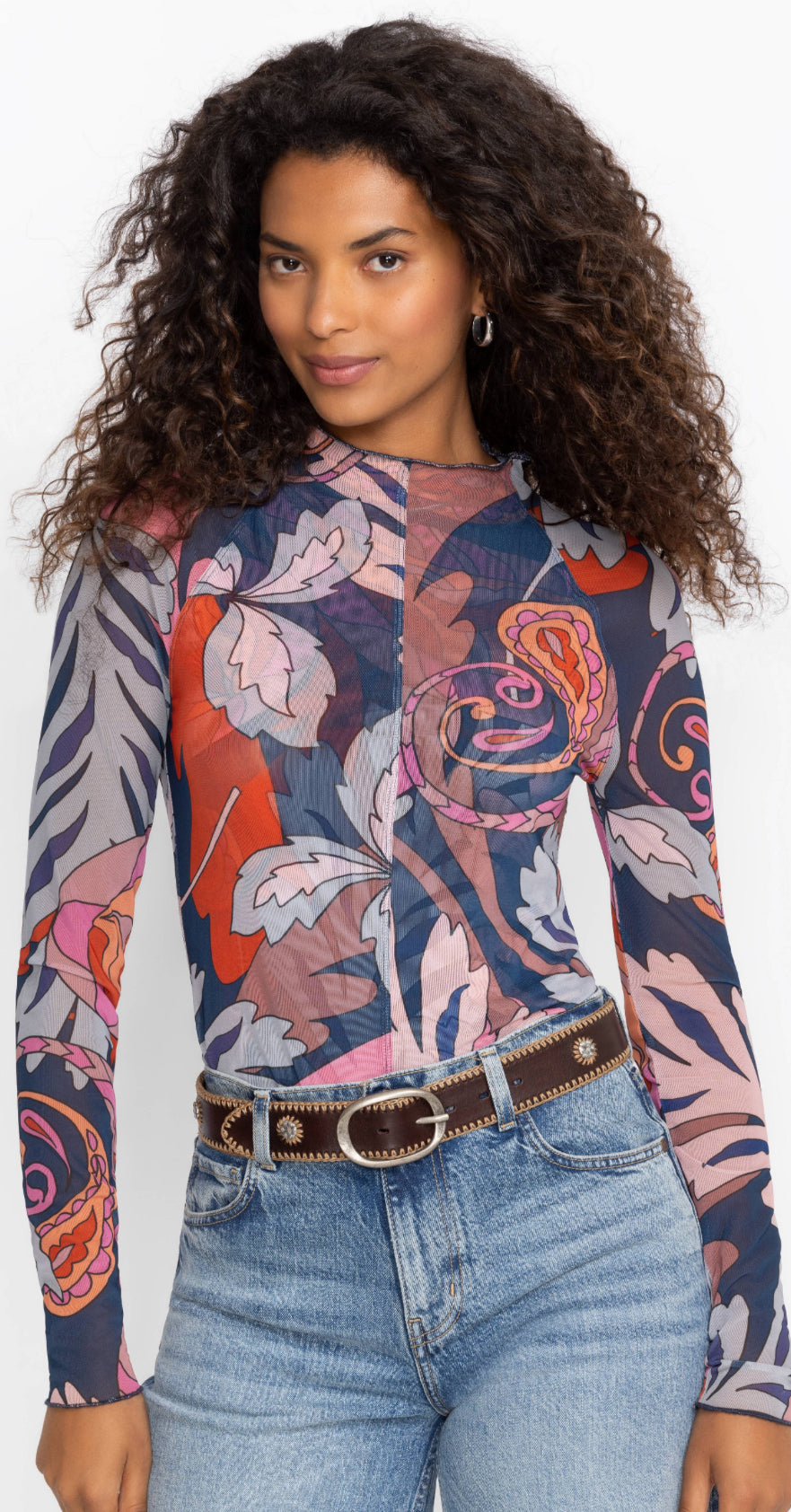 Jaylin Long Sleeve Mesh Tee