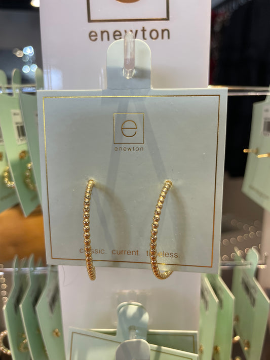 Beaded Classic Post Hoops