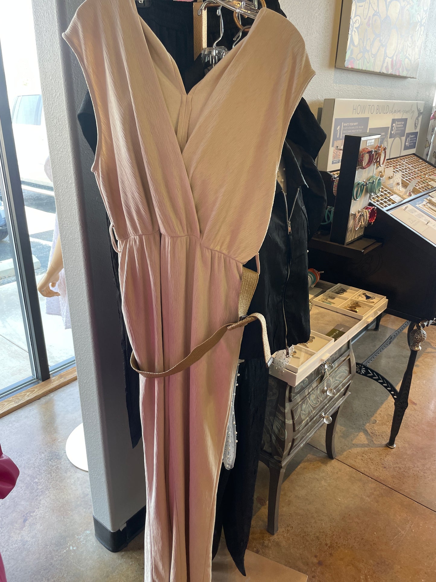 jumpsuit fancy crinkle