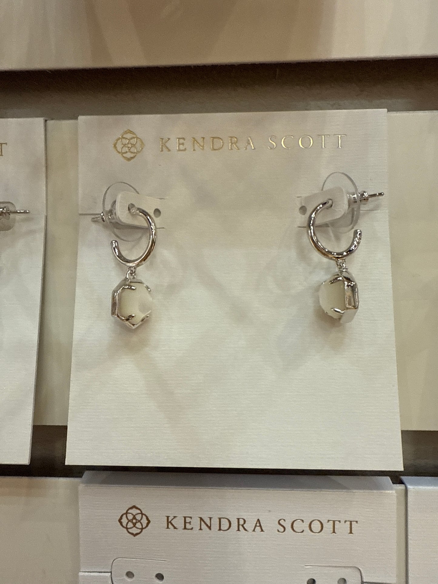 Tomon ivory huggie earring