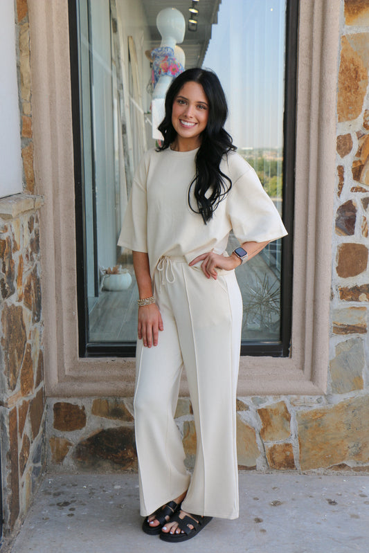 CREAM PLAIN TOP