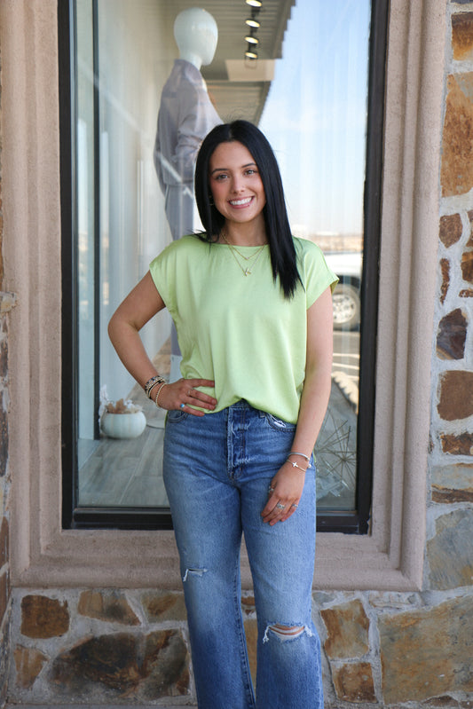 Satin R-neck Blouse