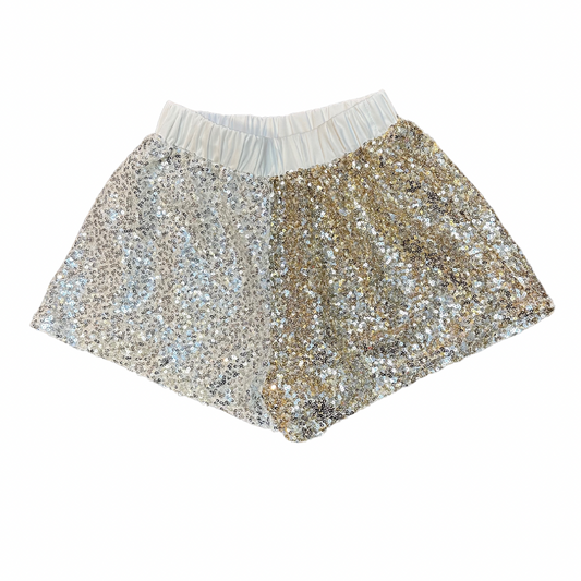 Sequins Gold And Silver Waist band Shorts