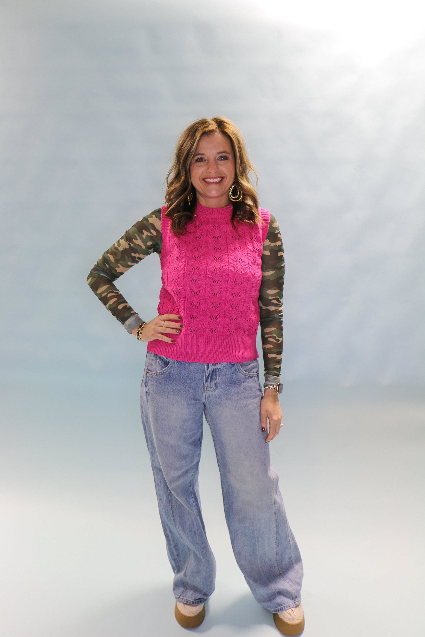 HOT PINK SWEATER