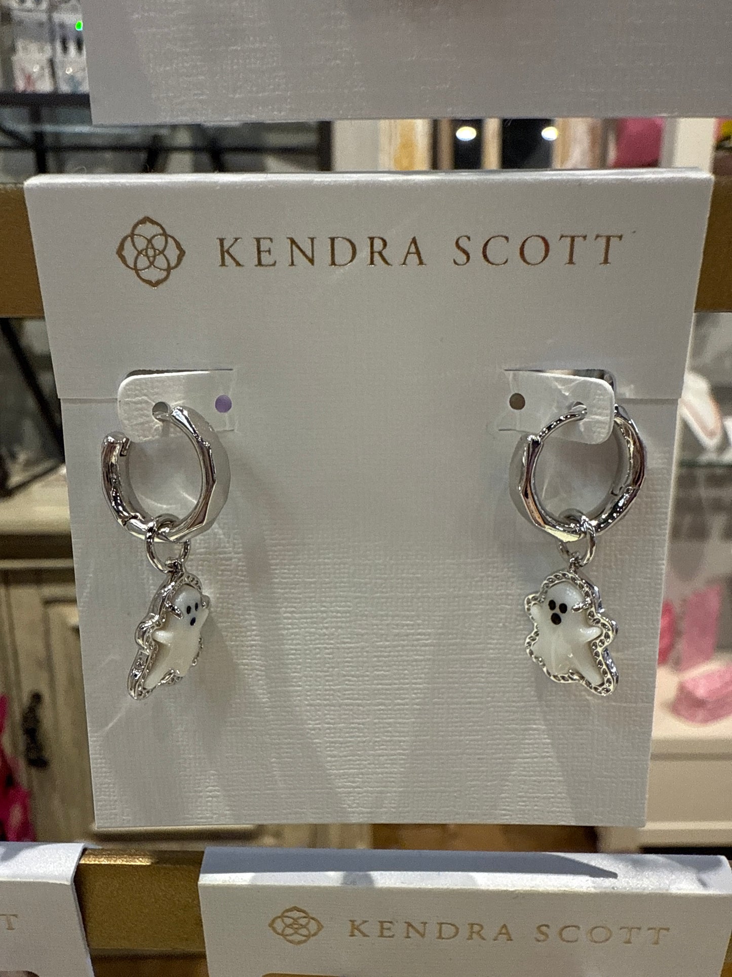Ghost huggie earrings