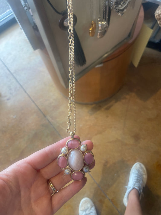 Pink Moon Pendant Long NK