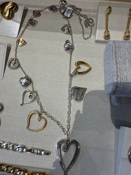 One heart large long necklace