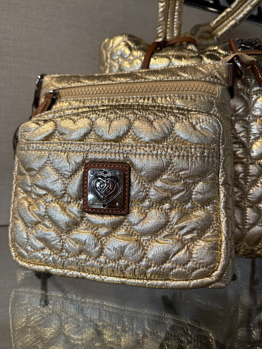Gold Kallista messenger bag