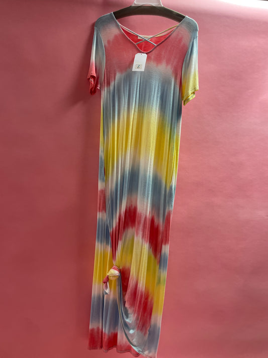 CRISS CROSS NECK MAXI DRESS