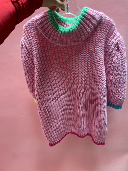 PINK PUFF SLV SWEATER