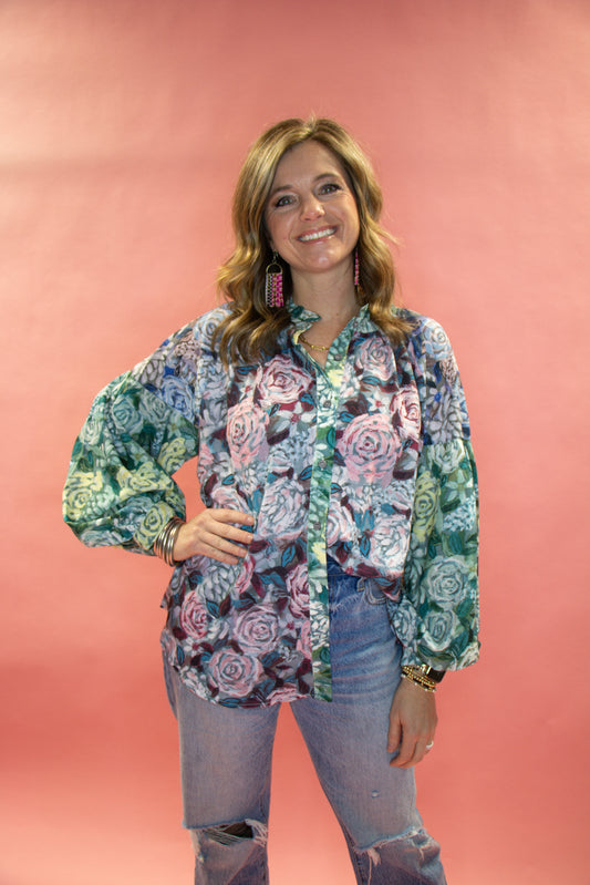 Rose Button up