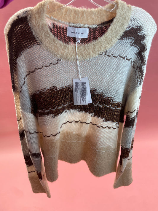 sweater glitter brown and grey