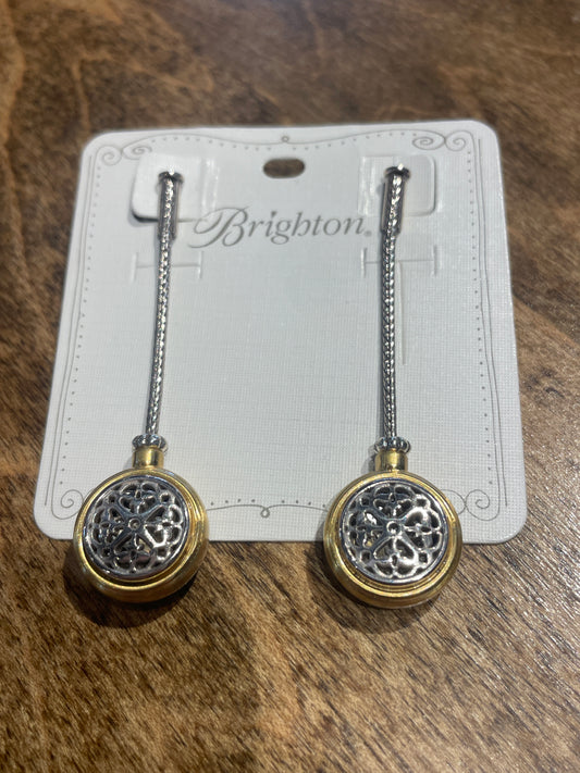 gold & silver dangle earrings