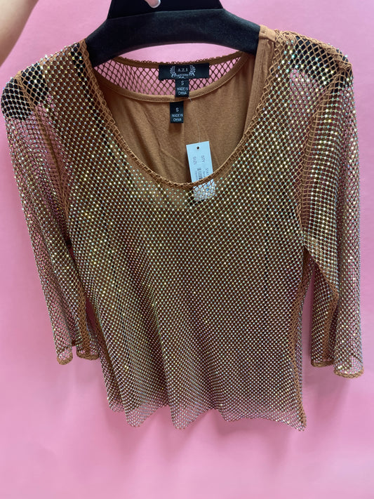 glitter see through blouse