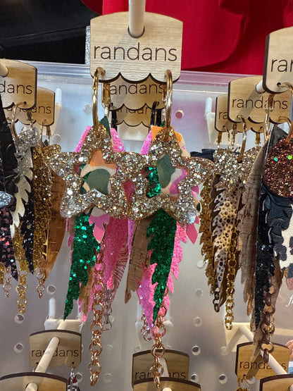 Feather detailed earrings