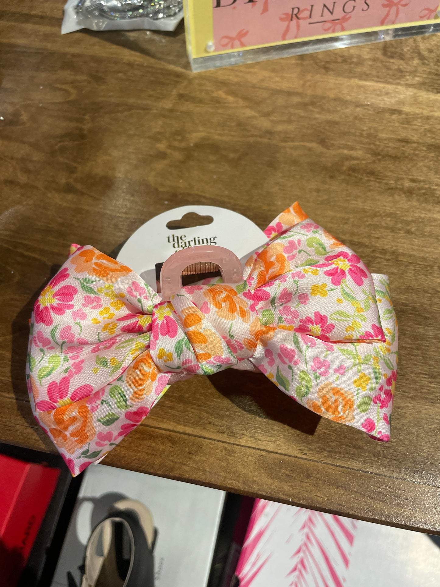 SATIN BOW CLAW CLIP